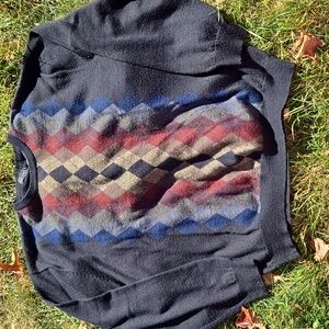 COTTON REEL ▪︎ Argyle Patterned Men's Sweater, Size XL